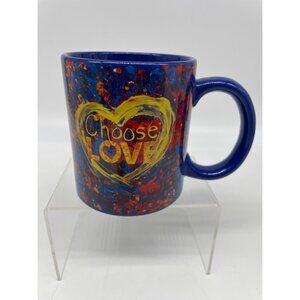 Penzeys "Choose Love" Ceramic Mug  Bold Colors & Inspiring Message  Perfect Gift